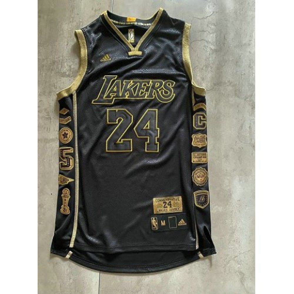 Men's Los Angeles Lakers Kobe Bryant #24 Black Commemorative Career Achievement Jersey-Pro Kit Vault | Brand New 26/27 Sports Jerseys